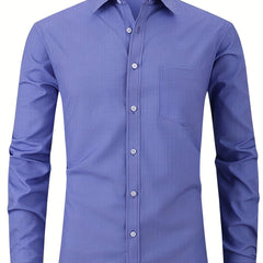 Men's Plaid Casual Shirt Long Sleeves Regular Fit