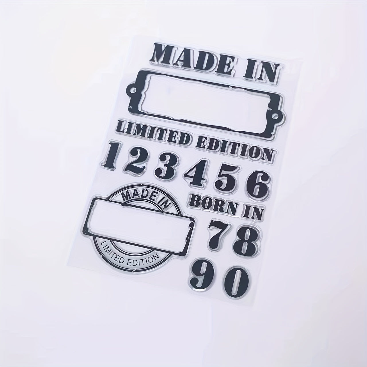 Numbers Stamps & Labels Clear Stamps for Card Making & DIY Scrapbook Album
