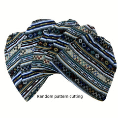 Geometric Pattern Baggy Slouchy Chemo Sleep Beanie Hat Elastic Cap
