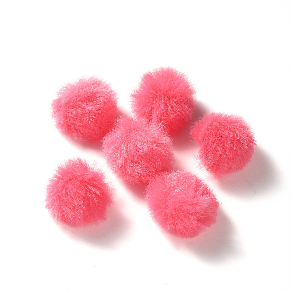 5Pcs 30mm 11 Colors Faux Rabbit Hair Ball Pendant