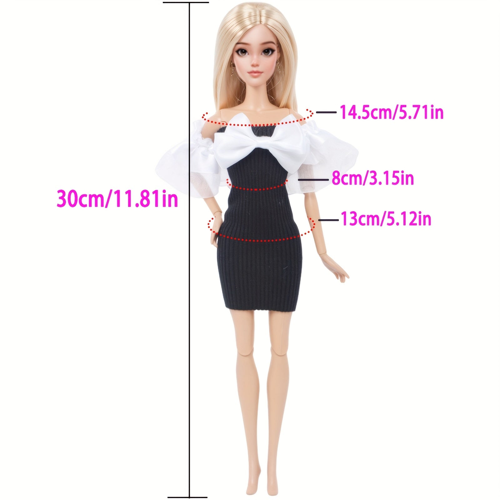 Princess Doll Clothes & Accessories for 11.5 inch Dolls - 4pcs/8pcs - 1/6 Scale