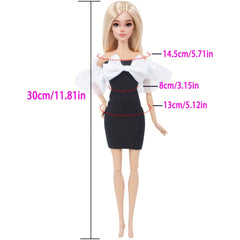 Princess Doll Clothes & Accessories for 11.5 inch Dolls - 4pcs/8pcs - 1/6 Scale