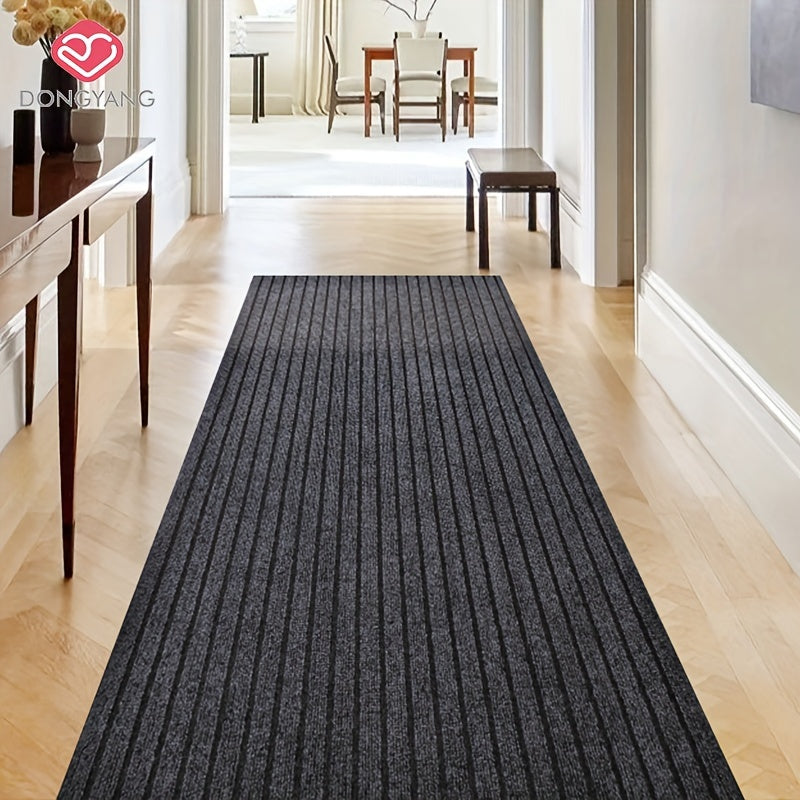 Striped Runner Rug Dirt Resistant Modern Kitchen Outdoor Doormat
