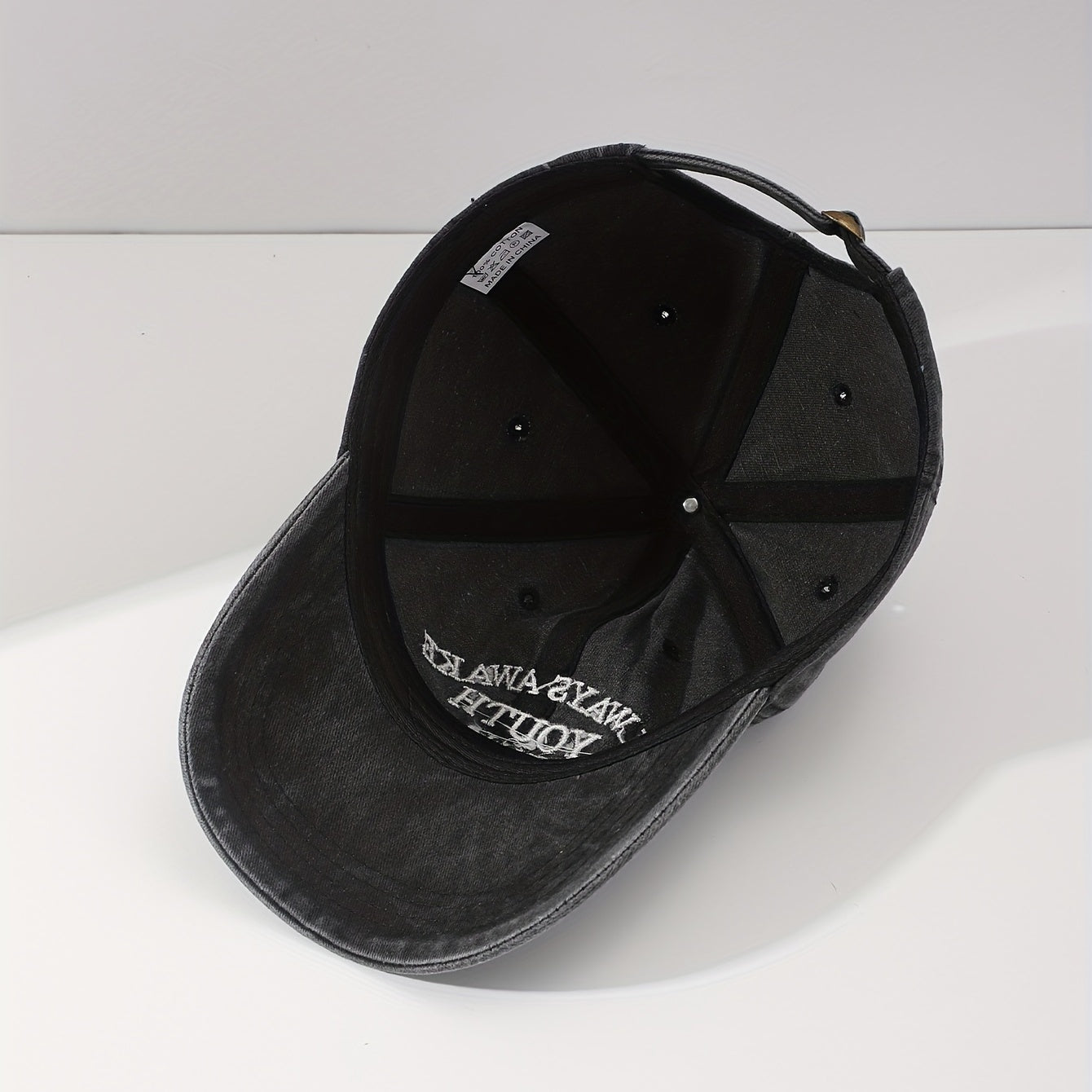 Men's Washed Trucker Hat Alphabet Baseball Cap