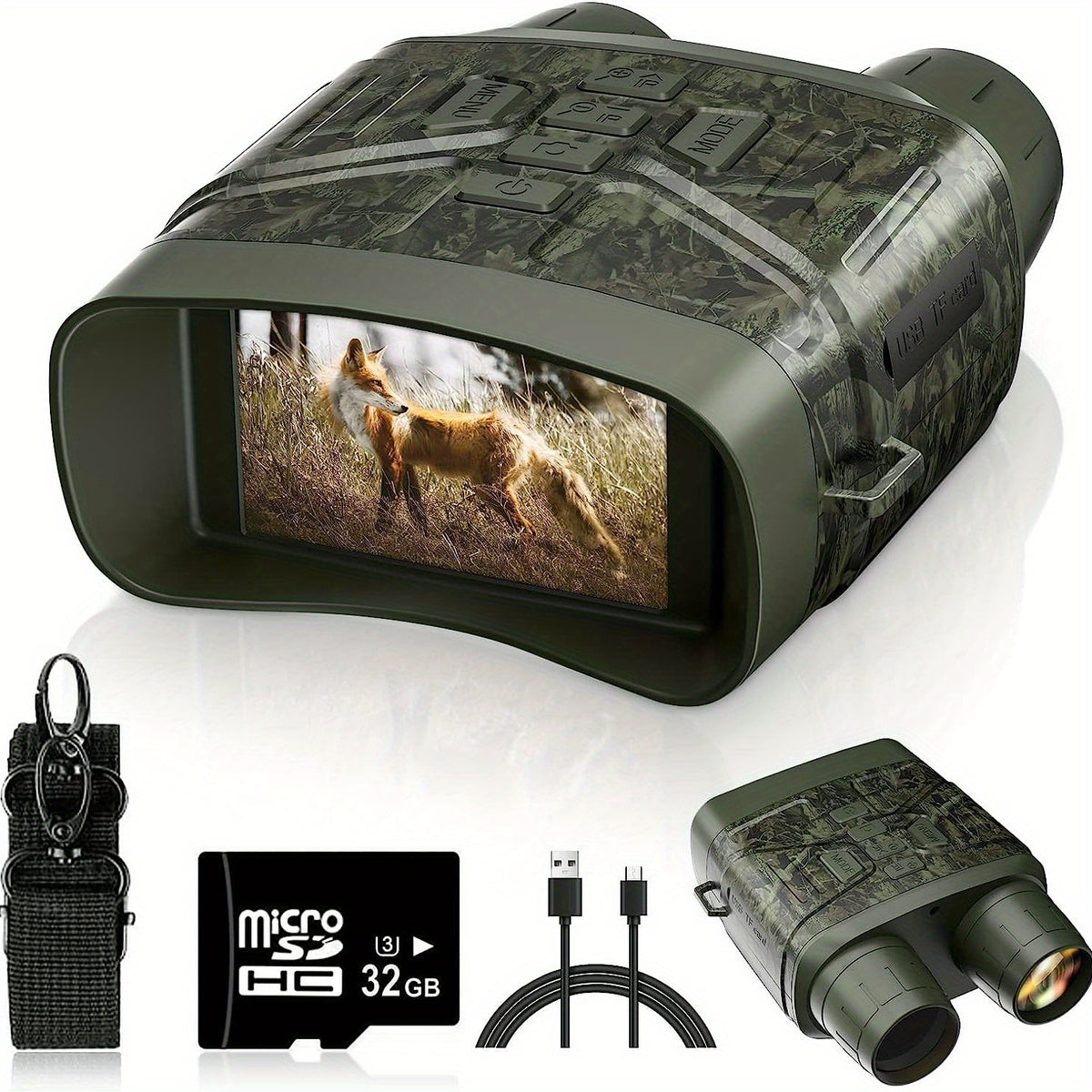 Night Vision Goggles Military Binoculars Rechargeable Lithium 32G Memory Card