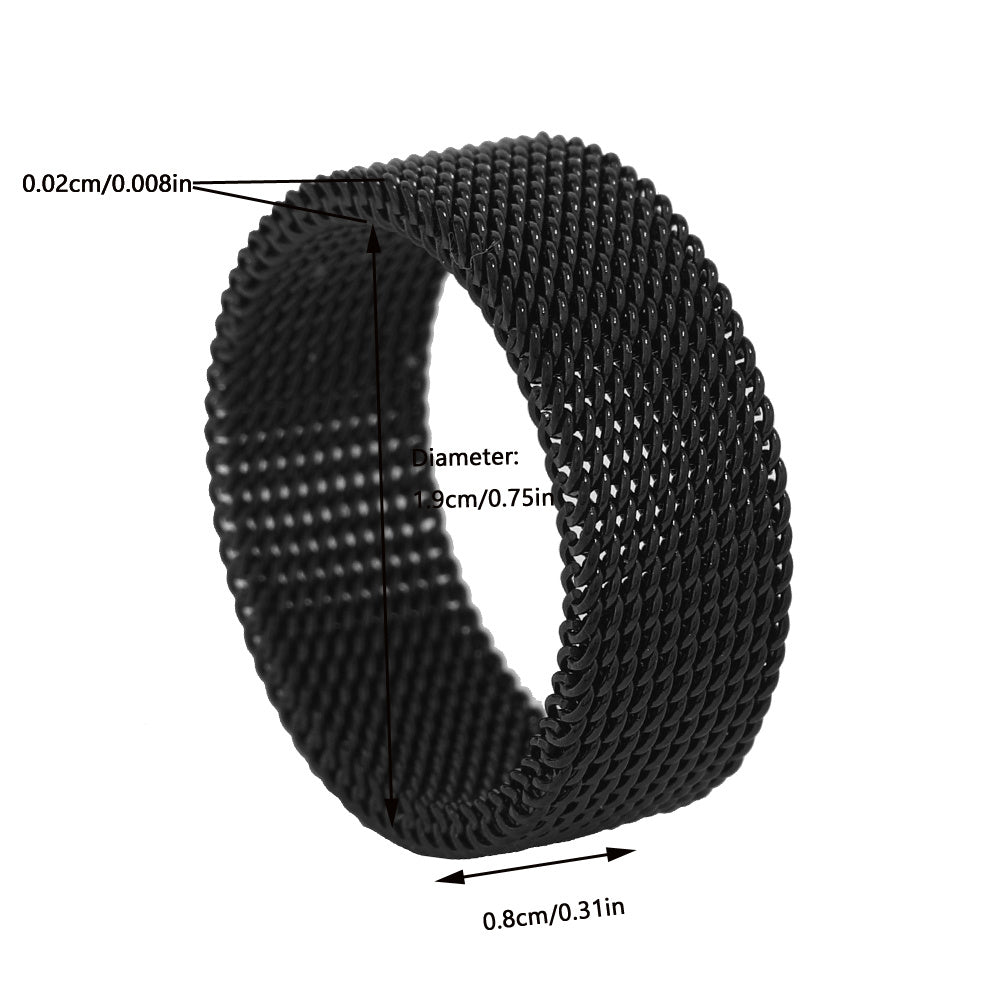 Funky Braided Mesh Texture Stainless Steel Ring