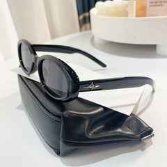 Y2K Oval Sunglasses Punk Star Charm Gradient Glasses UV400