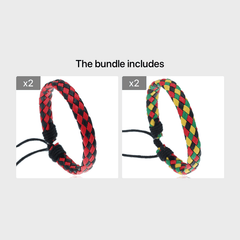 Men's Leather Bracelet Braided Adjustable Accessory