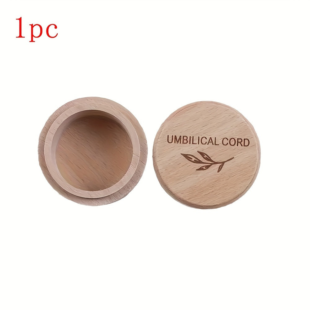 Umbilical Cord Wooden Keepsake Box Hair and Tooth Storage