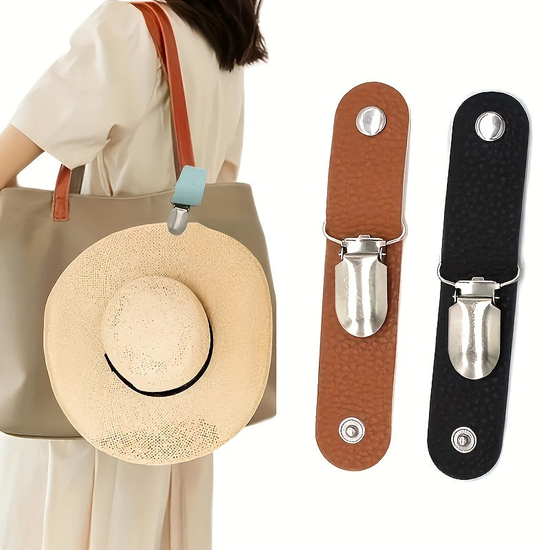 PU Leather Hat Clip For Travel Solid Hat Clips For Luggage