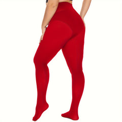  Tummy Control High Waisted Tights Solid Footed Pantyhose