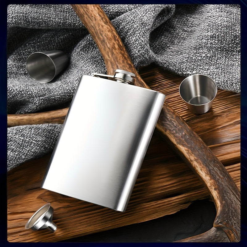 Stainless Steel Hip Flask Portable Alcohol Bottle for Adventures Whisky Vodka