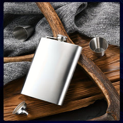 Stainless Steel Hip Flask Portable Alcohol Bottle for Adventures Whisky Vodka