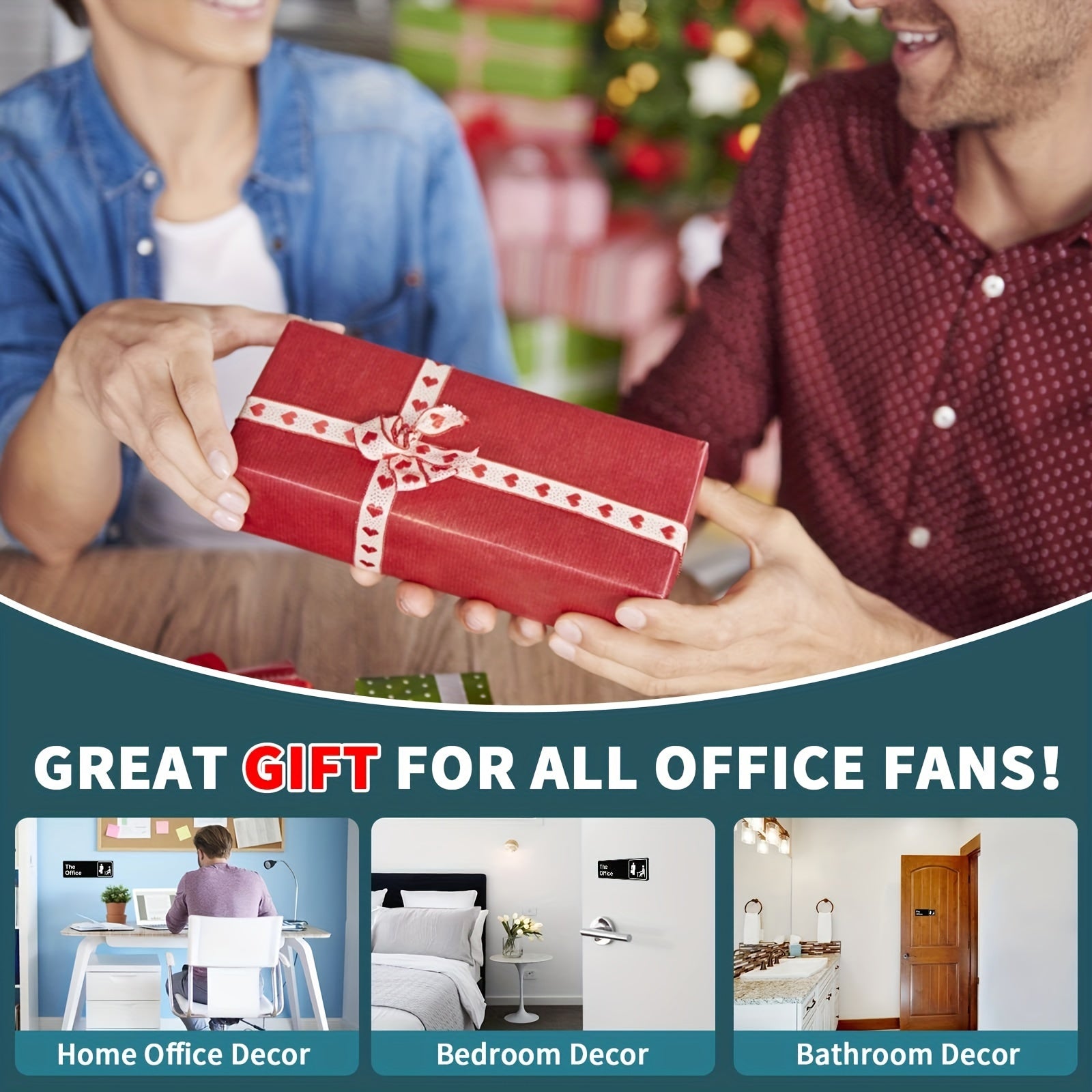 Office Sign Self Adhesive 22.86x7.62cm Acrylic Door/Wall Installation