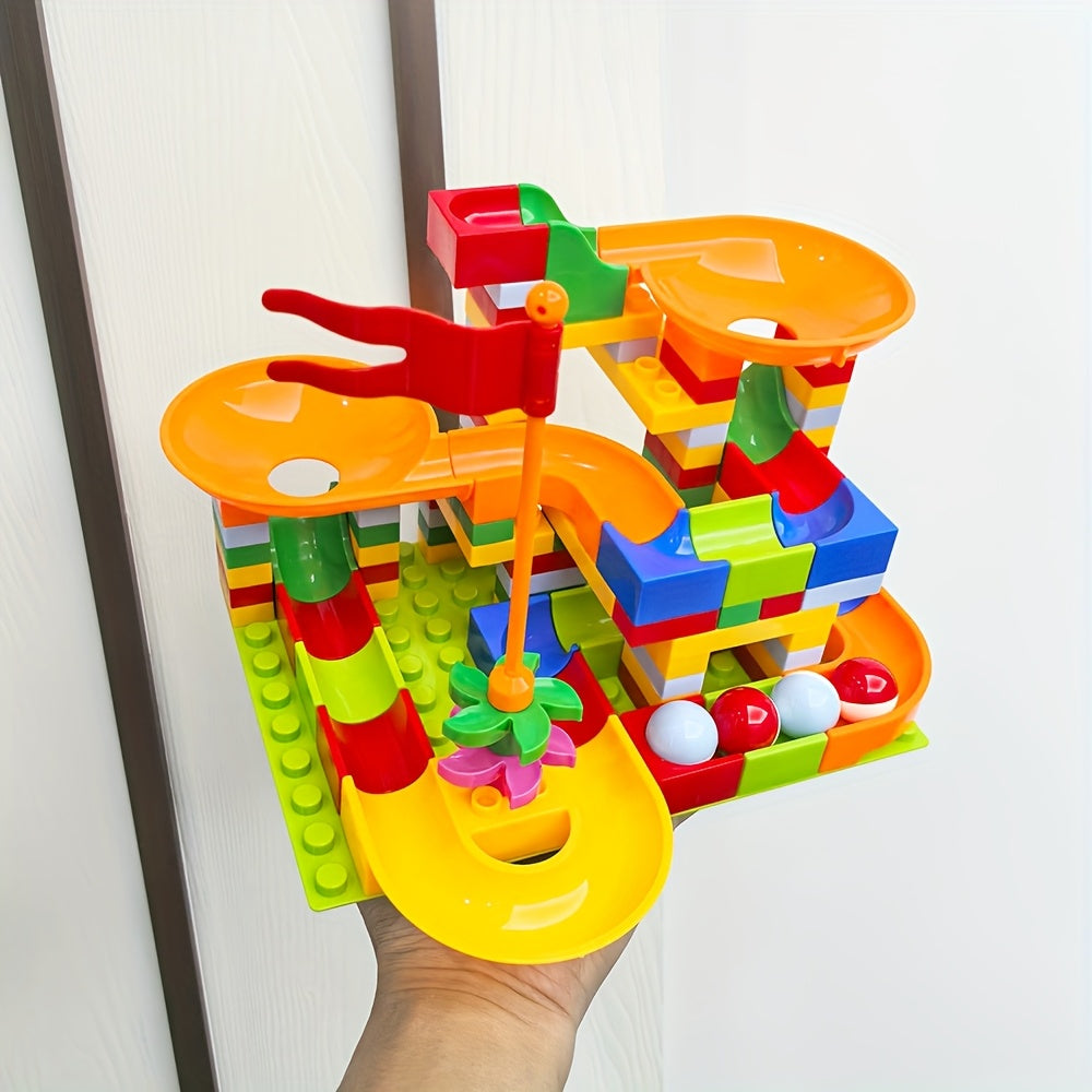 Colorful Sliding Track Building Blocks Set for Early Learning