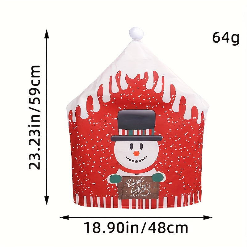 Santa Claus Chair Cover Non Woven Christmas Decoration