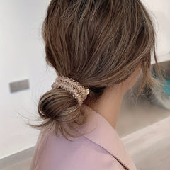 Crystal Beaded Hair Tie Rhinestone Glitter Hair Rope Ponytail Holder