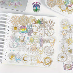 50pcs 2D Colored Laser Sticker Fun Pack for Bottles, Hats, Luggage