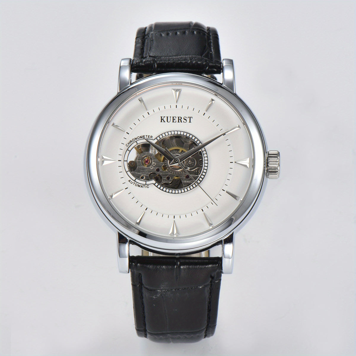 KUERST Teenager Watch Automatic Mechanical Hollow Waterproof Watch