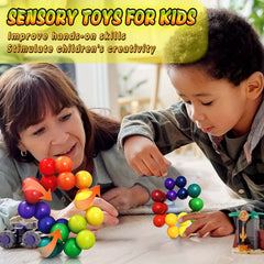 Autism Sensory Toys For Kids - Inseparable Rainbow Ball - Fidget Toys Adults