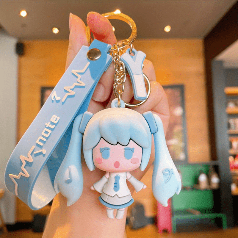Cartoon Epoxy Girls Keychain Car Key Chain Couple Bag Pendant