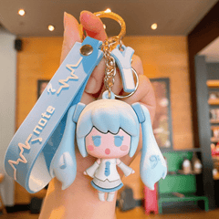 Cartoon Epoxy Girls Keychain Car Key Chain Couple Bag Pendant