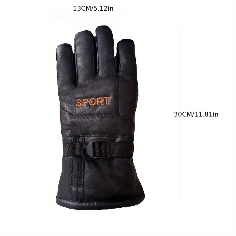 Warm Cycling Gloves Windproof Ski Gloves Waterproof Anti Slip Gloves