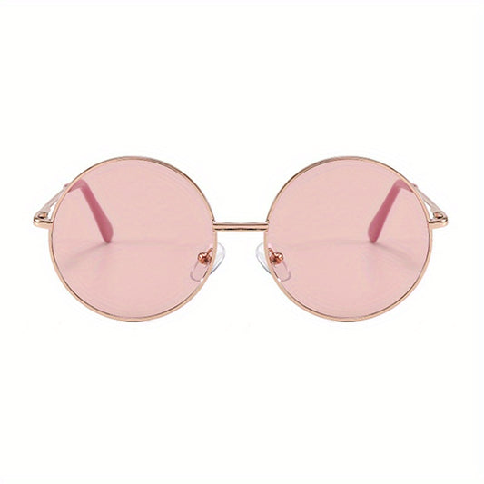 Round Metal Frame Sunglasses Vintage Tinted Lens Glasses UV400