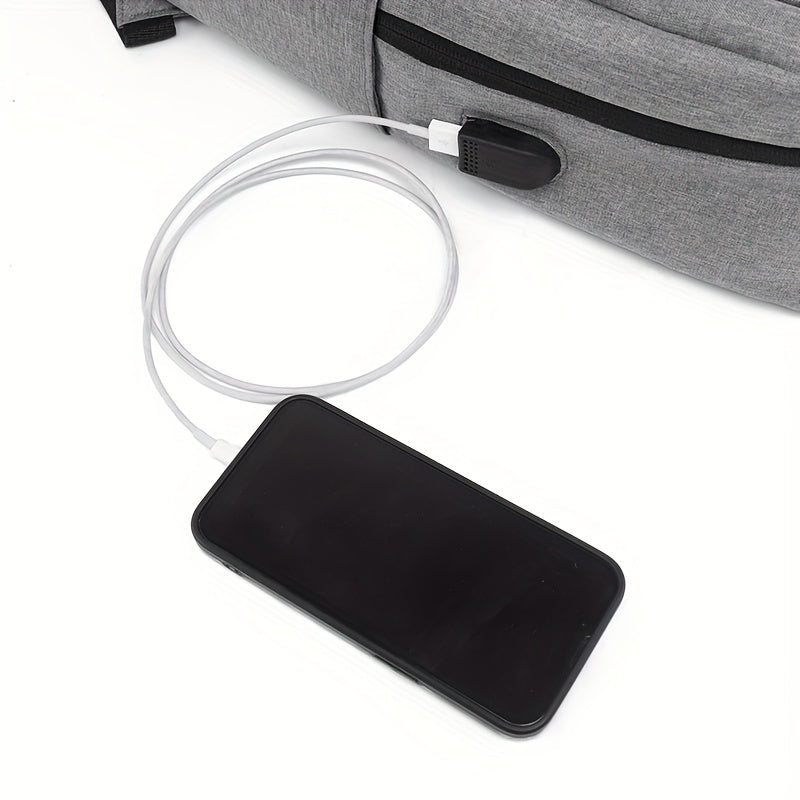 Casual Laptop Backpack USB Charging Port Business Travel Bag