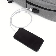 Casual Laptop Backpack USB Charging Port Business Travel Bag