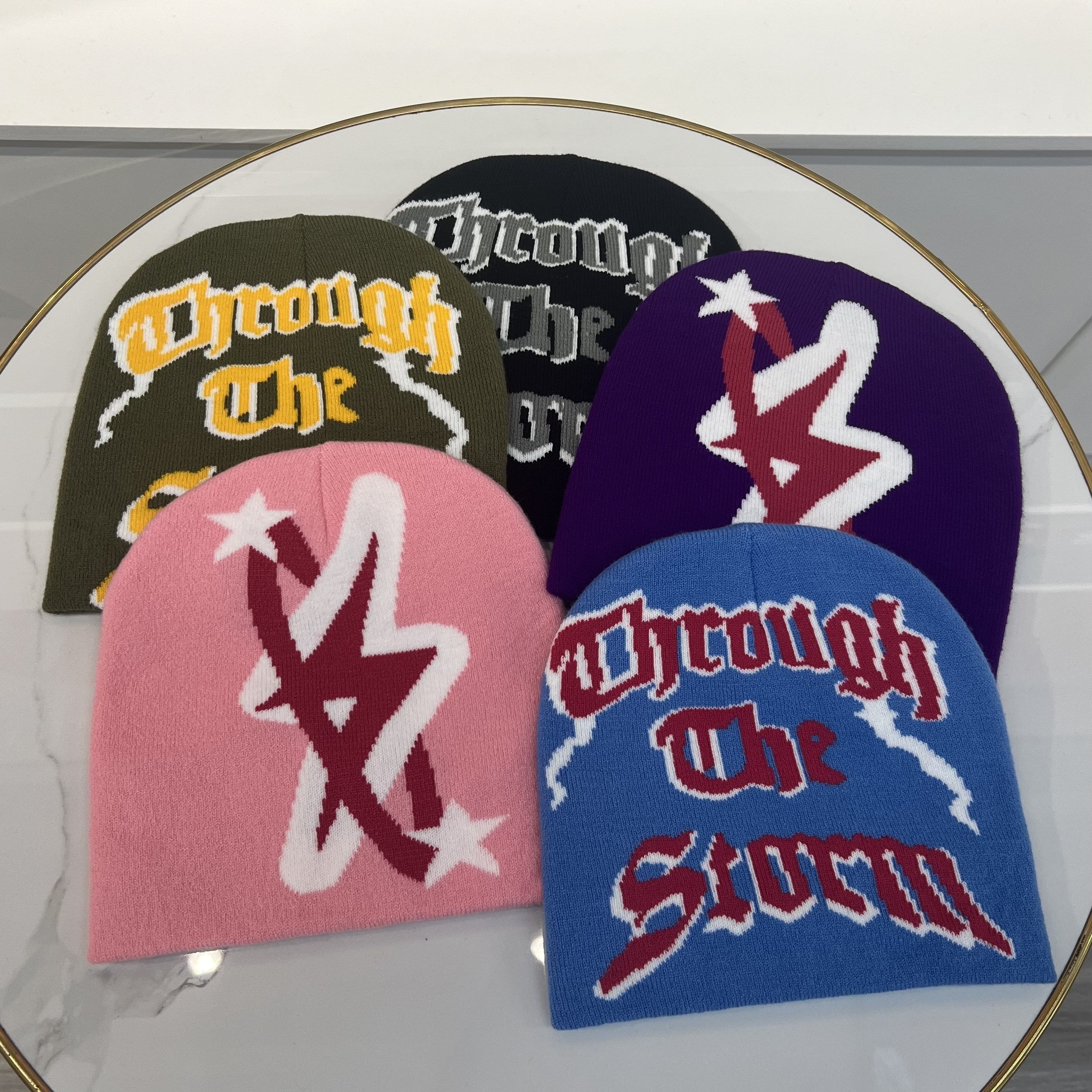 Candy ST Hip Hop Letter Hipster Hat Beanie Knitted Hat Casual Warm Elastic