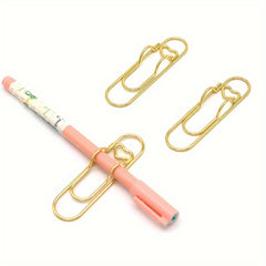 Metal Love Pen Holder Portable Fixed Pen Buckle Heart Shaped Bookmark