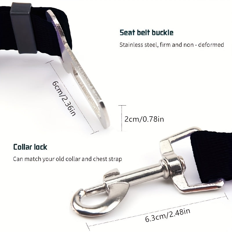 Adjustable Dog Leash Pet Safety Belts Dog Car Seat Belt Pet Traction Rope