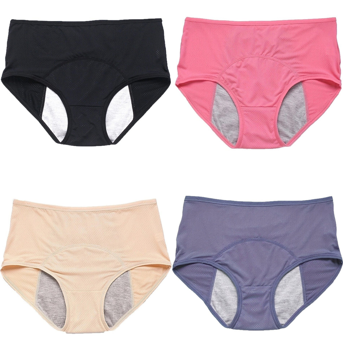 4 Pack Plus Size Leak proof Period Underwear Set