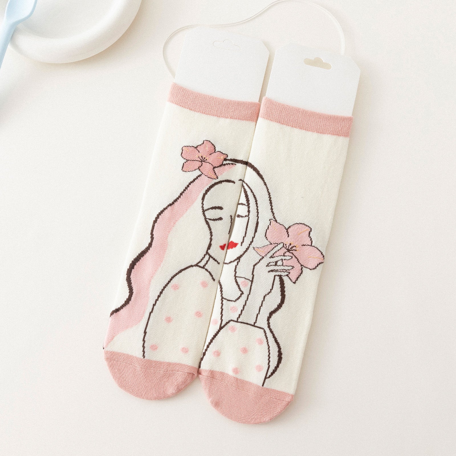 Funny Pattern Mid Tube Socks For Sports Skateboard Women's Socks