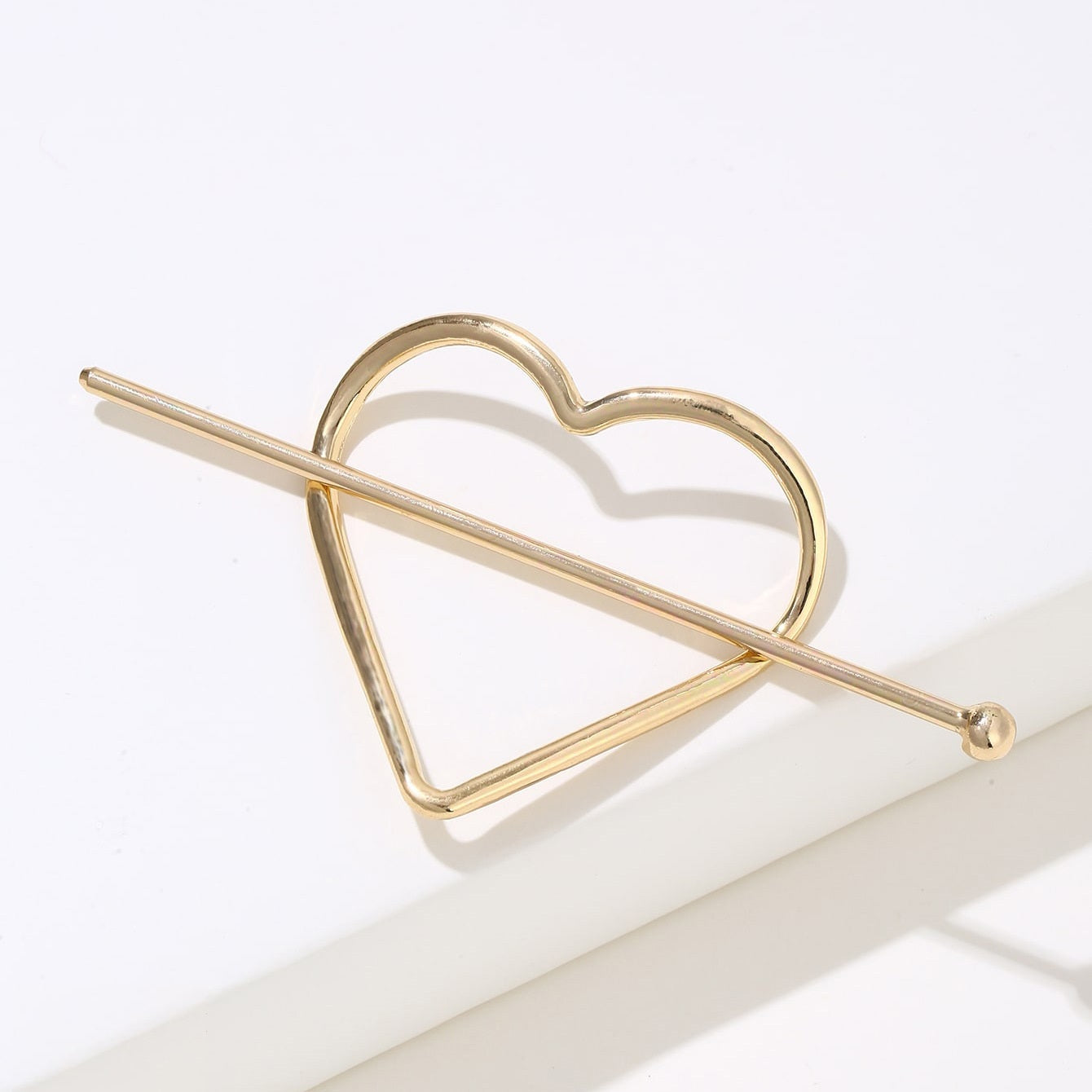 Heart Decor Hairpin Metal Chignon Hair Accessories For Women