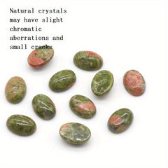 Natural Crystal Oval Ring Face DIY Inlaid Stone Jewelry