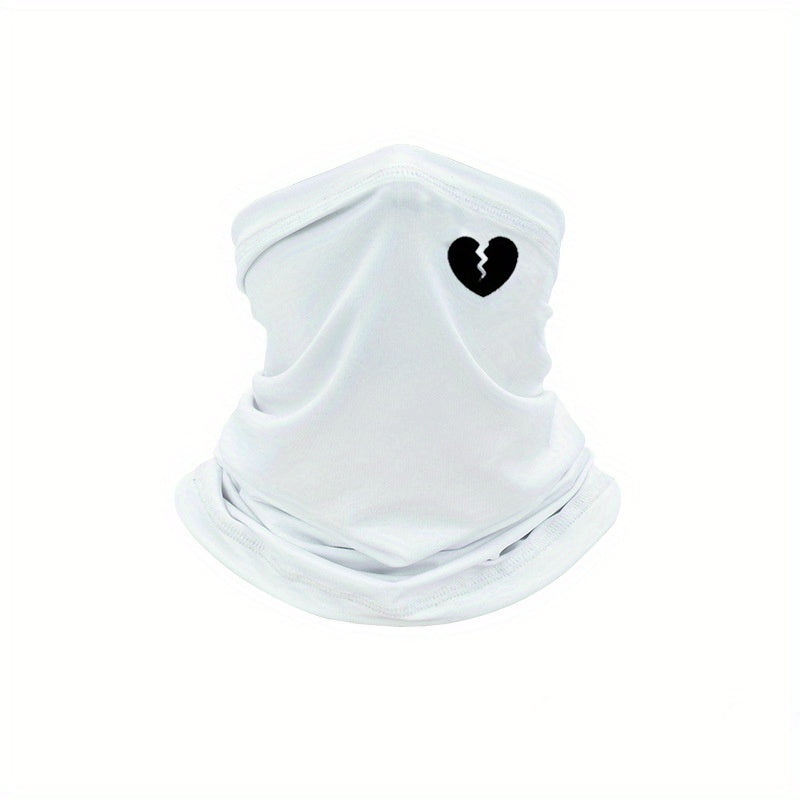 Broken Heart Print Mask Unisex Windproof Neck Gaiter