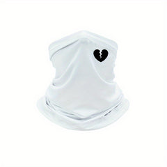 Broken Heart Print Mask Unisex Windproof Neck Gaiter