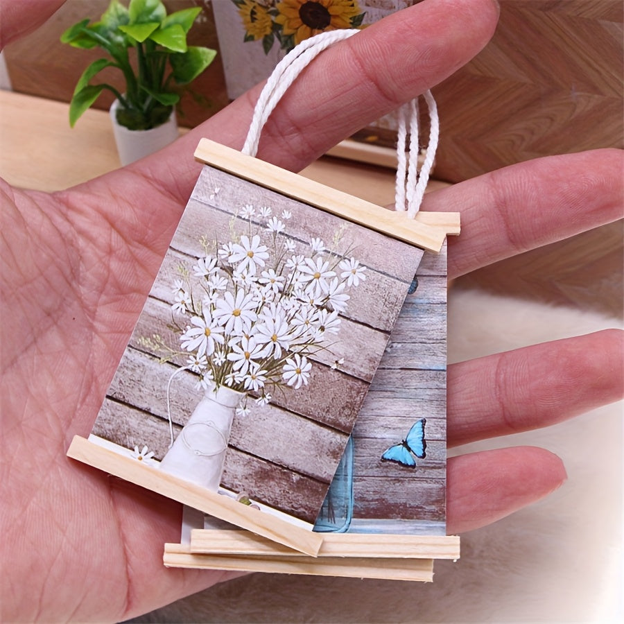 DIY Dollhouse Craft Mini Wall Hanging Model Decor Gift