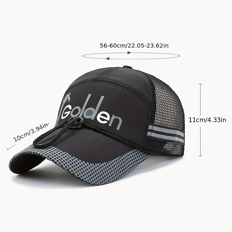 Men's Fishing Hat Peaked Cap Breathable Baseball Cap Sun Hat