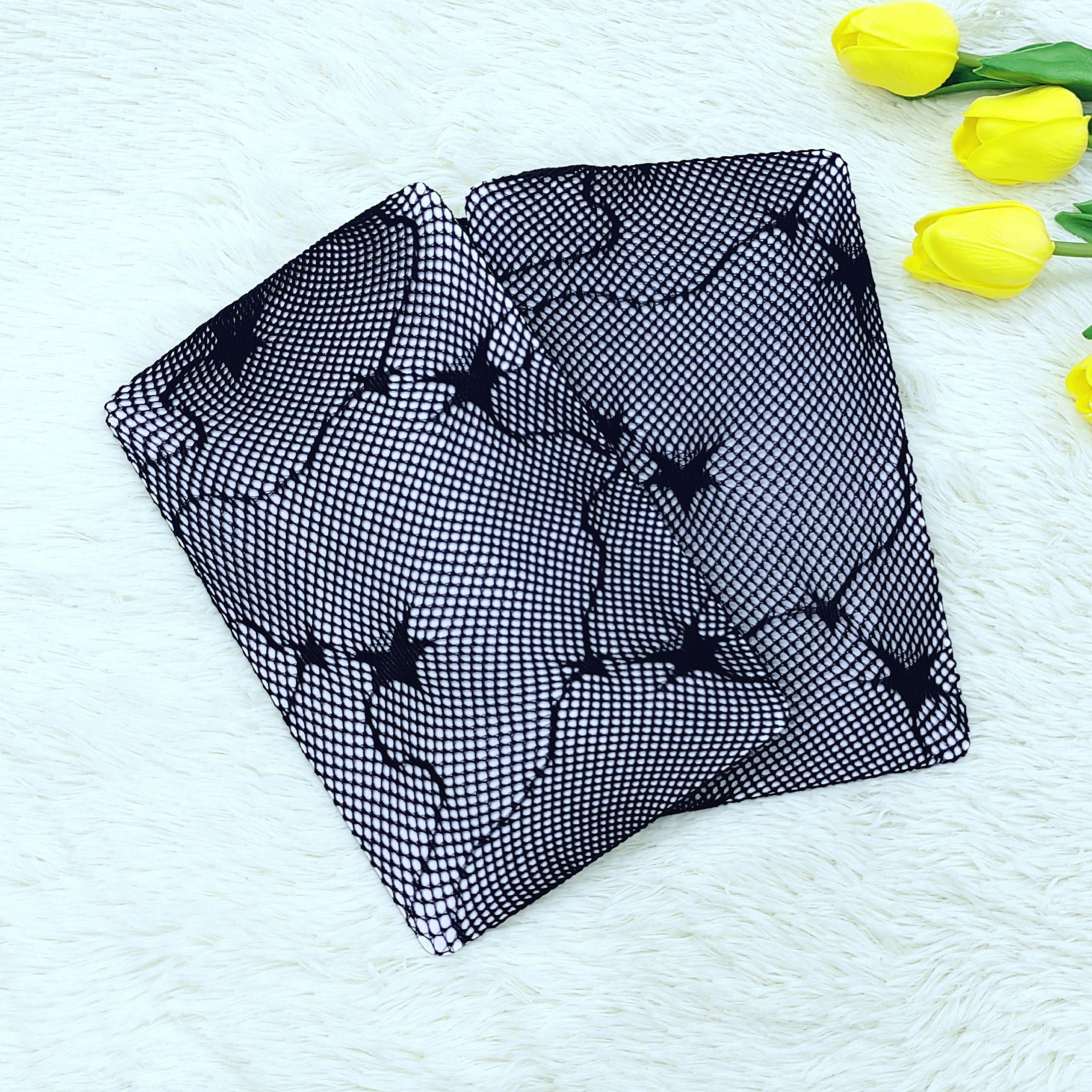 2 Pack Star Pattern Fishnet Tights High Waist Pantyhose Women's Stockings