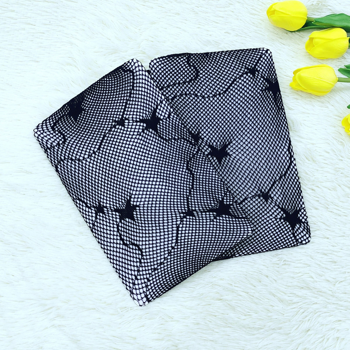 2 Pack Star Pattern Fishnet Tights High Waist Pantyhose Women's Stockings
