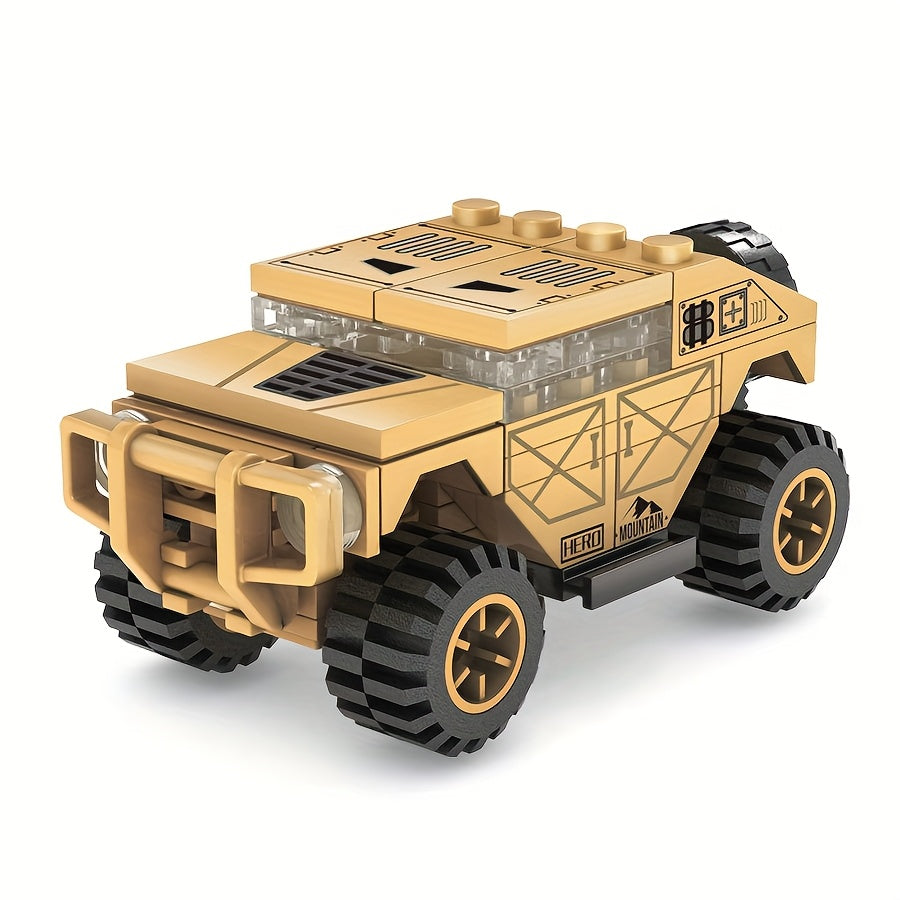 Monster Off Road Vehicle Building Blocks Set - Stacking Skill Training
