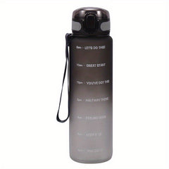 32oz Fitness Water Bottle Time Marker BPA-Free Leak Proof Flip Lid