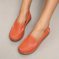 Women's Comfy Solid Flat Loafers Casual Slip On Walking Shoes