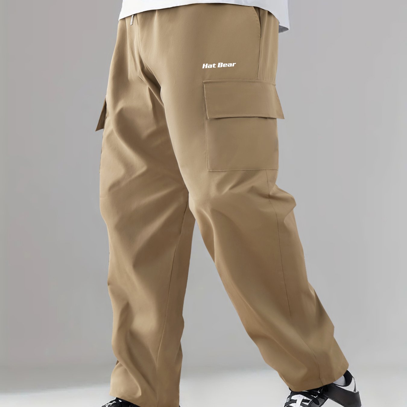Cargo Pants Men Flap Pocket Loose Casual Outdoor Work Pants