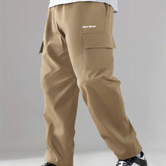 Cargo Pants Men Flap Pocket Loose Casual Outdoor Work Pants