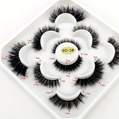 5 Pairs Faux Mink Eyelashes Long-lasting Fluffy Charming Eyelashes