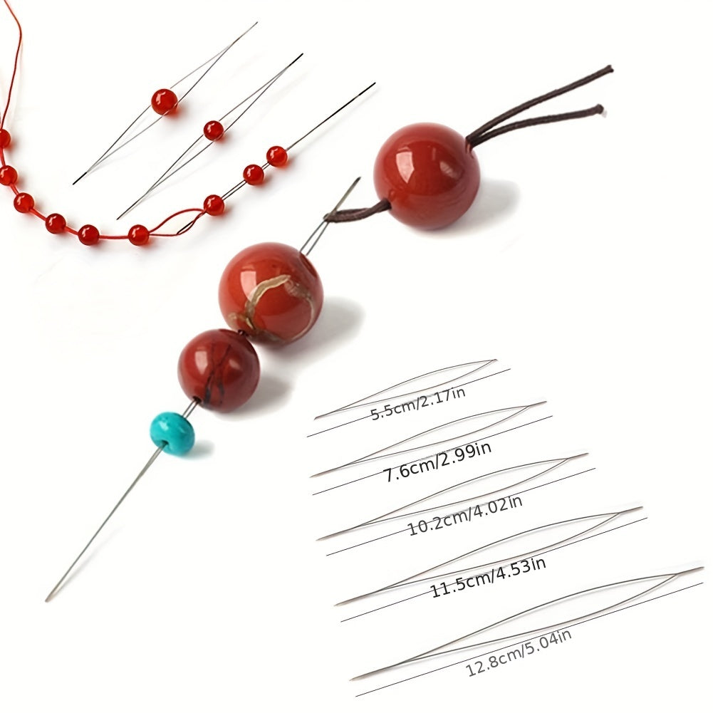 5pcs Beaded Needle Pins Jewelry Tools DIY Necklace Bracelet Making Supplies